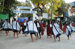 Traditional dance organised to welcome DG at Khawbung.